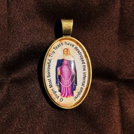 Our Lady of Tears Medal and Center Piece for Making an Our Lady of Tears Chaplet
