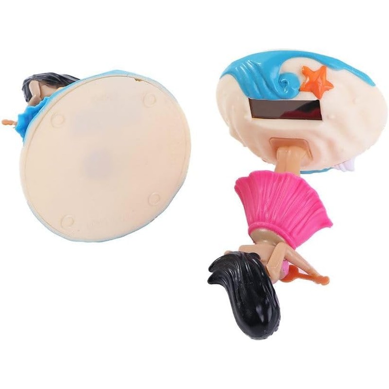 Pink Solar Powered Dancing Girl Swinging Hawaiian Girl Grass Skirt