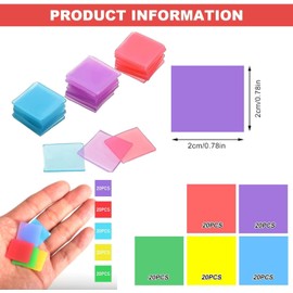 100 Pcs Wax Pads - Diamond Art Painting Wax Squares - 5D Diamond Art Mastic Squares Gemstone Art DIY Accessory with Storage Box - Multiple Colors, Easy to Use