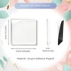 20-Pack 2x2 Inch Clear Acrylic Magnets with Strong Adhesive Backing,