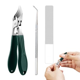 Curved Toenail Clippers | Stainless Steel Fingernail Trimmer - Wide Anti-Splash Fingernail Clippers for Home Grooming Kids Seniors Salon Men Travel