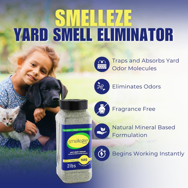 SMELLEZE 2 lb. Yard Odor Eliminator for Dogs – Long-Lasting