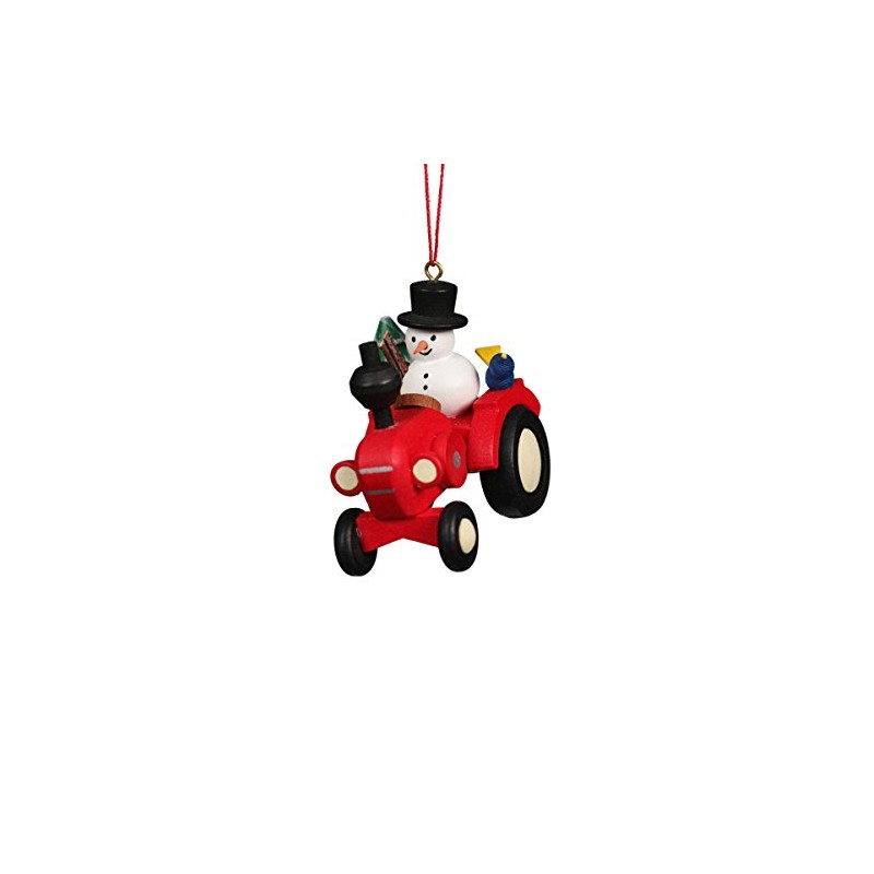 Christian Ulbricht Tree Decoration Tractor with Snowman 100641 Novelty 2018