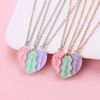 Saalort - Collares con colgante de corazón magnético para 3