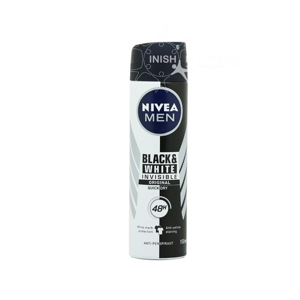 Nivea Men Invisible Black & White 48H Anti-Perspirant Deodorant 150ml