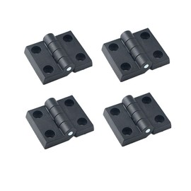 4 Pcs 50 x 60mm Door Hinges ABS Nylon Hinges Folding Butt Hinges Black Door Hinges for Gate Window Closet Drawer Boxes