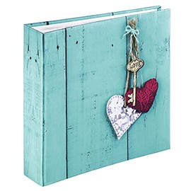Hama "Rustico" Photo Album, 100 white pages (50 sheets), Slip-in Album for 200 photos in 10 x 15 cm format, Love Key