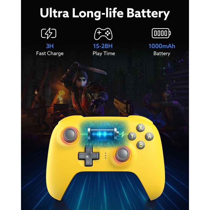 8Bitdo Ultimate 2 Bluetooth Controller (TMR Joystick Update), RGB Fire