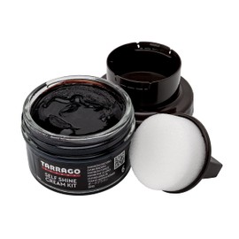 Tarrago Self Shine Shoe Polish with Applicator – Quick Shine Shoe Cream for Leather Boots and Shoes - 1.76 Fl. Oz – Dark Brown #06