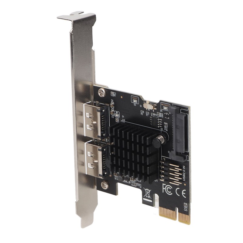 PCIE to Power ESATA Expansion Card 2 Port 6.0Gbps Support