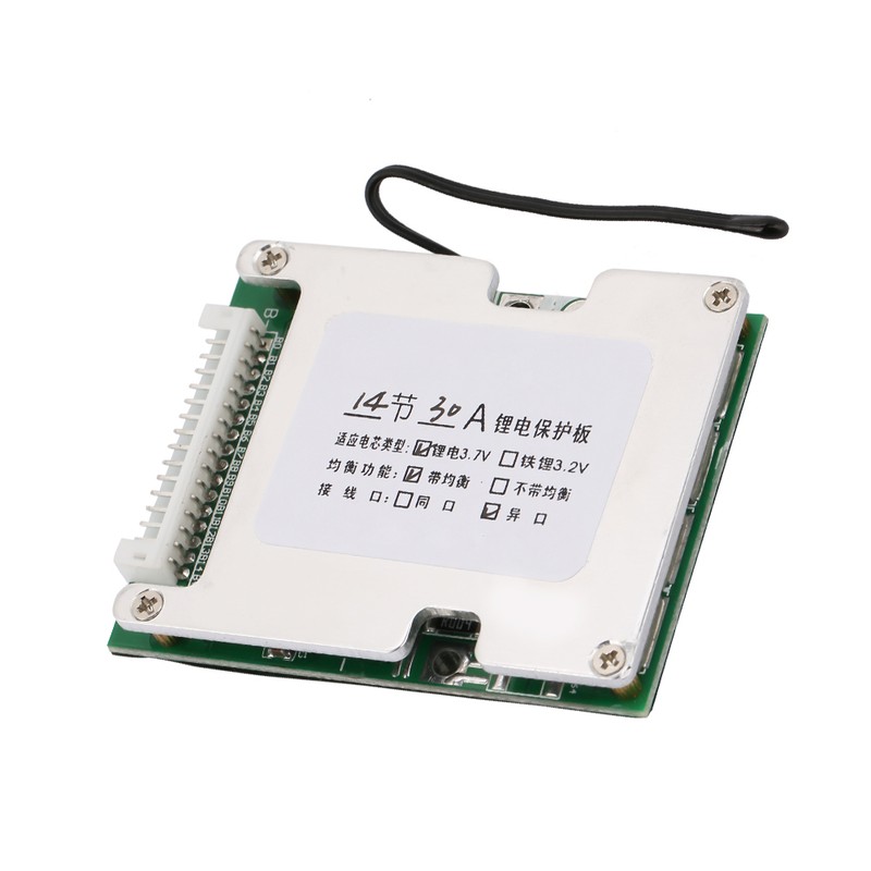 14S 30A Lithium Battery Protection BMS PCB Board with Balance