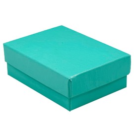 N N’icePackaging – 50 Qty - Aqua Blue Cotton Filled Gift Boxes - Size 3" x 2 1/8" x 1" - USA Made - Holidays/Birthdays/Sales/Storage/Display/Travel