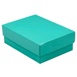 N N’icePackaging – 50 Qty - Aqua Blue Cotton Filled Gift Boxes - Size 3" x 2 1/8" x 1" - USA Made - Holidays/Birthdays/Sales/Storage/Display/Travel