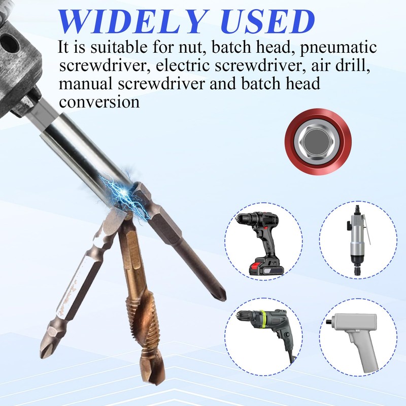 5pcs Magnetic Bit Holder- Magnetic Extension Drill Socket Chuck Adapter