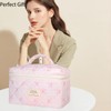 AMULOKRU Quilted Makeup Bag Cute Cosmetic Bags for Women Large