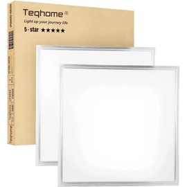 LED Flat Panel Light 2x2 ft,White LED Drop Ceiling Office Lights,72W Indoor Commercial Flat Backlit Fixture,5800LM/7500K,CE & RoHS Certified,Dustproof & Troffer Recessed Edge-Lit Design,2 Pack,3 Color