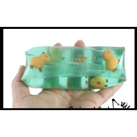 Not Specified 1 RANDOM COLOR Jumbo Capybara Animal Water Filled Tube Snake Stress Toy - Squish