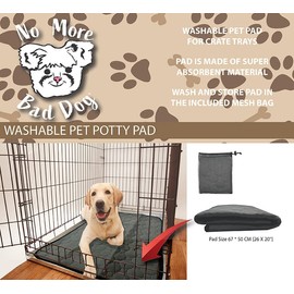 Davison 2 Pack Washable 26 x 19 Inch Pet Potty Pads. Great for Crates, on The Floor, Inside Dog Houses, on Your Bed, in The Car, on The Couch, and More!