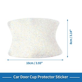 A ABSOPRO Car Door Handle Protector Anti-scratch 8x10cm Auto Door Handle Protective Film Multicolour 4 Pcs