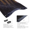 HOTBANANA Seamless Clip in Hair Extensions Dark Brown Mixed Golden