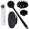 Set de 4 Cepillos de Baño de Silicona con Mango