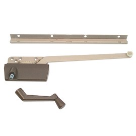 Prime-Line H 3948 9-1/2 In. Bronze Left-Arm Wood Casement Operator with Track (Single Pack)
