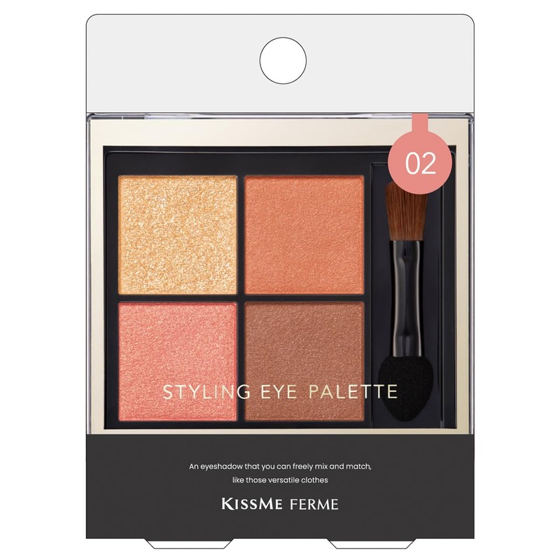 Kiss Me Ferme Styling Eye Palette 02 Apricot Bijou Eye