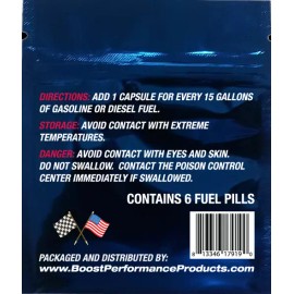Combust Fuel Pills™ 6 Pack - Each Fuel Pill Treats 16 Gallons of Fuel