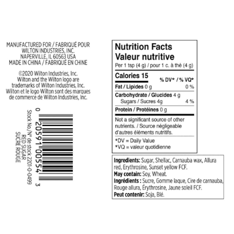 Wilton Sprinkles, Red Sugar, 3.25 Ounces