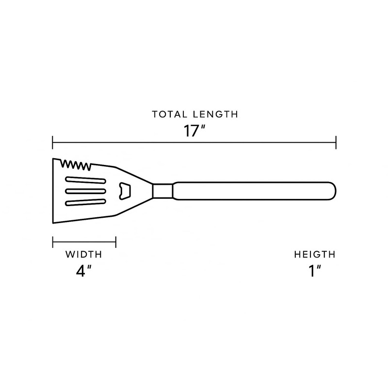 Grill Spatula for Kitchen, Stainless Steel BBQ Scraper, Customized Flat