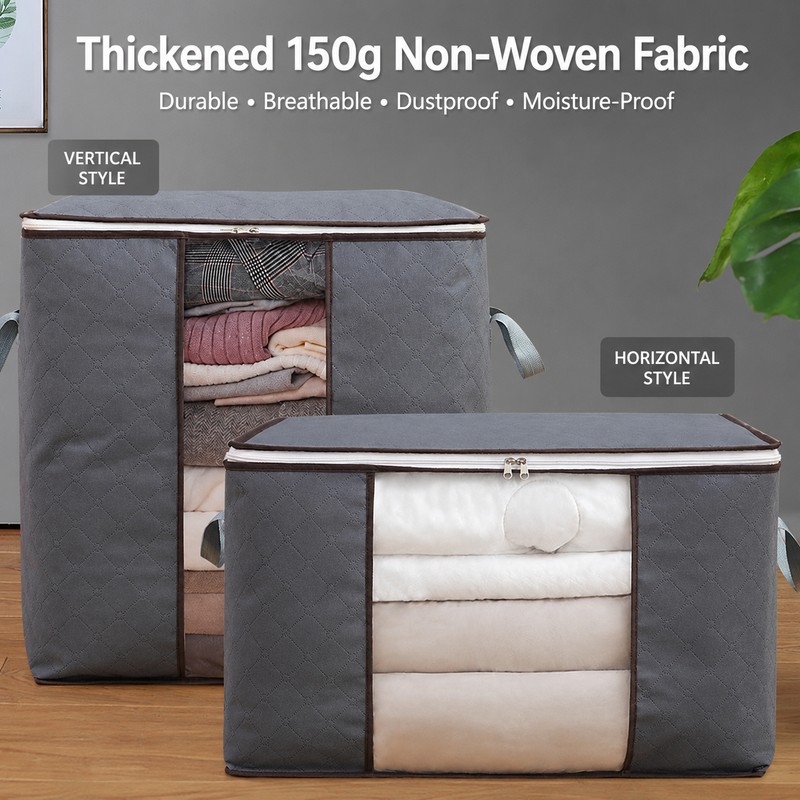 3-Pack Large Storage Bags for Closet Organization – Moisture-Resistant Non-Woven