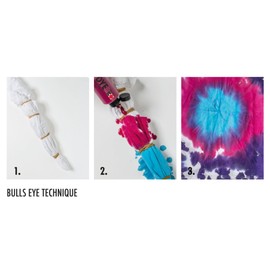 Marabu TIE DYE Ink Set Trend 3 x 80 ml Water-based Paint, Includes Rubber Bands, Radiant Batik Dye for Light Textiles up to 20% Synthetic Fibre Content, 1730000000202