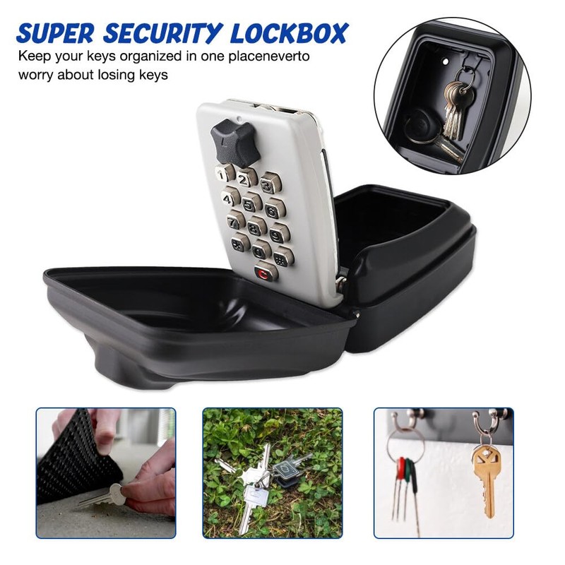 Key Safe with Number Code Outside, TGKYK 12 Digit Key