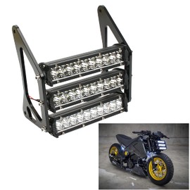 Motorcycle LED Headlight at Front Fork for Honda Grom 125 MSX125 2013 2014 2015 2016, Front Fork Light Lamp Waterproof in 6500k (FULL BLACK)