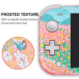 DLseego Compatible with Switch Lite Skin, Cute Girl Wrap Vinyl Decal Sticker, Full Set, Faceplate Protective Cover for Switch Lite Console, Colourful