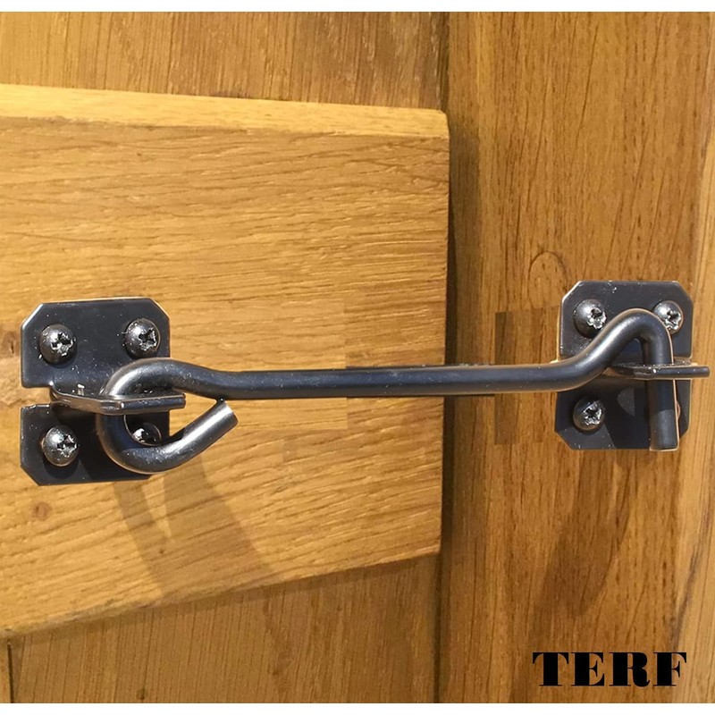 TERF® 150mm Heavy Duty Antique Black Wire Cabin Door Hook