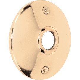 Defender Security E 2296 Door Knob Rosettes, 3-Inch Outside Diameter, Polished Solid Brass, Pack of 2