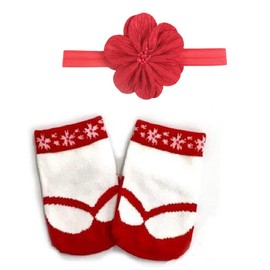 Fan Makeup QT-119 Children's Baby Kimono Formal Accessories, Tabi Style, Socks, Hair Ornament, Hair Band Set, Single Item, Red, S (3.5 - 4.7 inches (9 - 12 cm)), red