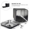 Square Black Metal Tins Empty Cube Steel Box Storage Container