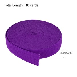 sourcing map Elastic Bands for Sewing, 20 mm Wide Elastic Band, 9 m Long Rubber Band, Trouser Elastic, DIY Craft Fabrics, Edging Band for Waistband, Purple