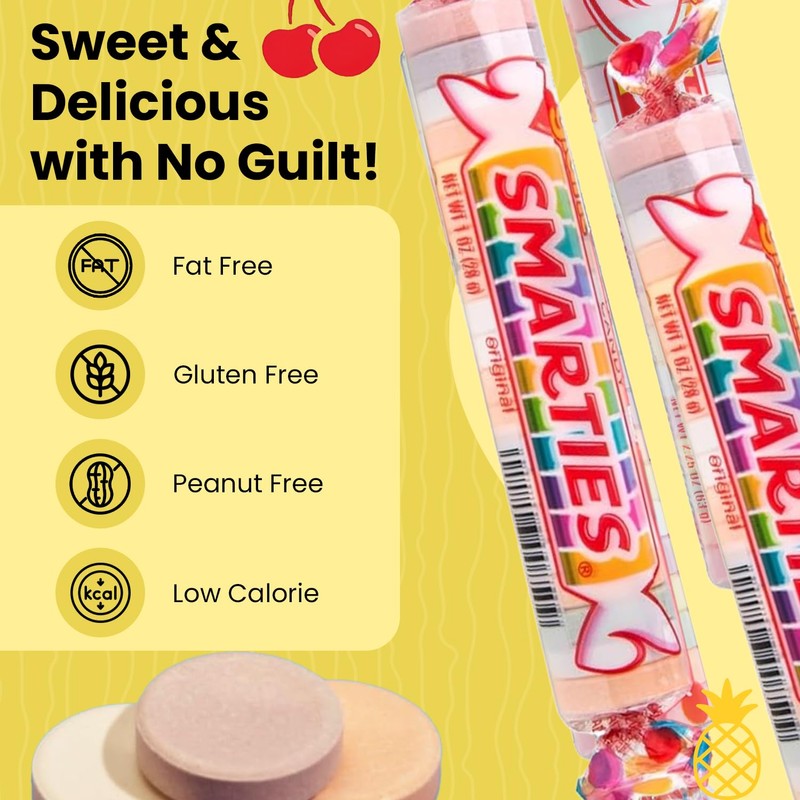 Smarties Candy Giant Rolls - Gluten and Vegan Free -