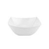 EcoQuality 18 oz Pearl White Fluted Square Plastic Bowl -