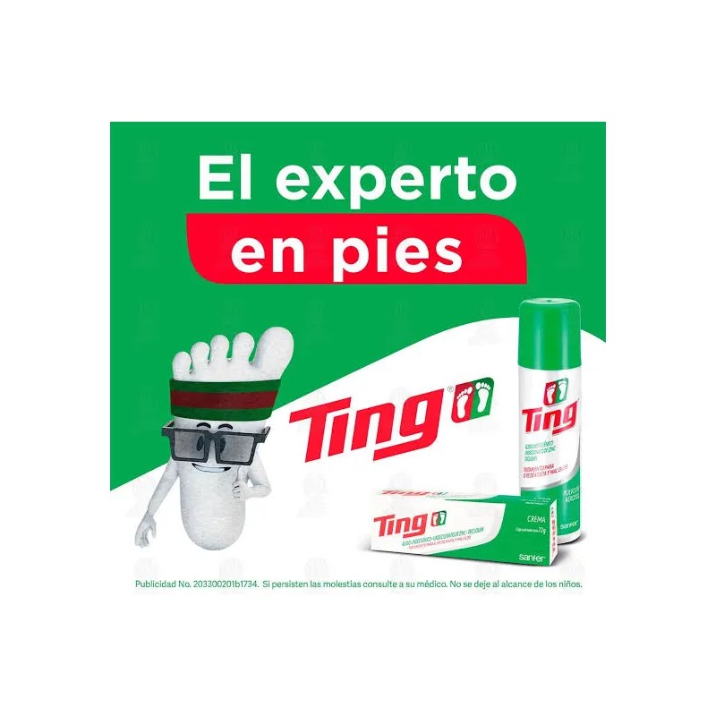 Ting Antimicotico Desodorante Mal Olor Pies Polvo 160g