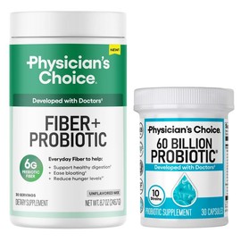Physician's Choice Daily Gut Essentials Bundle – 60 Billion Probiotics + Fiber & Probiotics for Digestive, Gut, Regularity, and Immune Health