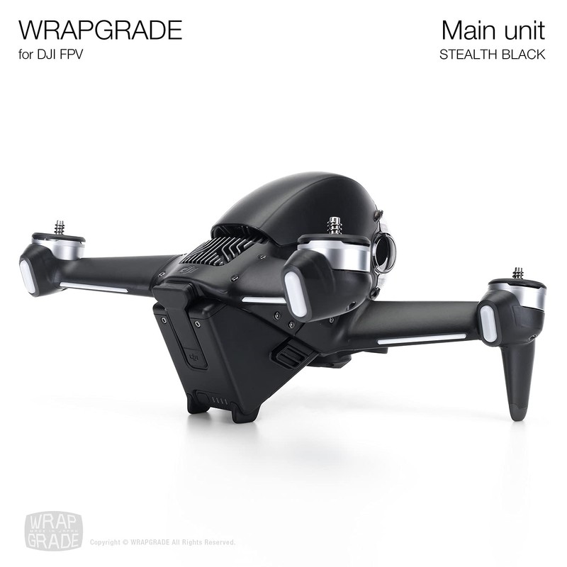 WRAPGRADE Skin Compatible with DJI FPV (Stealth Black)