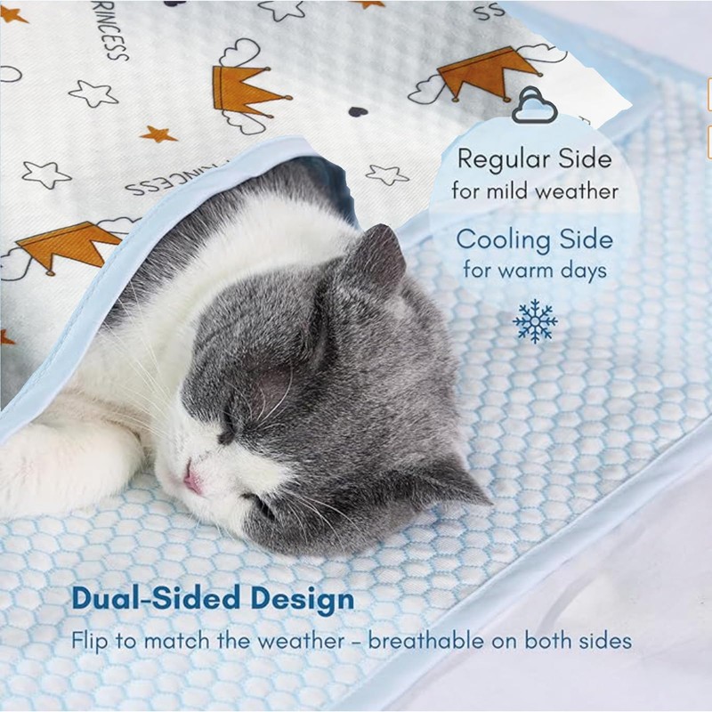 YOFANG 40"×28" Cooling Mat for Large Dogs,Self Cooling Q-Max>0.5 Crate