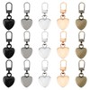 15Pcs Heart Shaped Zipper Pull Replacement, Detachable Zip Pulls Metal