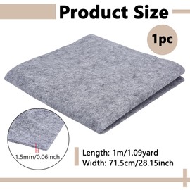 PH PandaHall Wool Chinese Calligraphy Mat Gray Water Drawing Cloth Reusable Drawing Felt Mat Painting Felt Desk Pad for Xuan Paper Painting Calligraphy Practicing Beginners, 100x71.5 cm