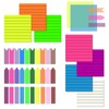 BAYTORY Transparent Sticky Notes Lined, 350 Sheets 3x3 inch with