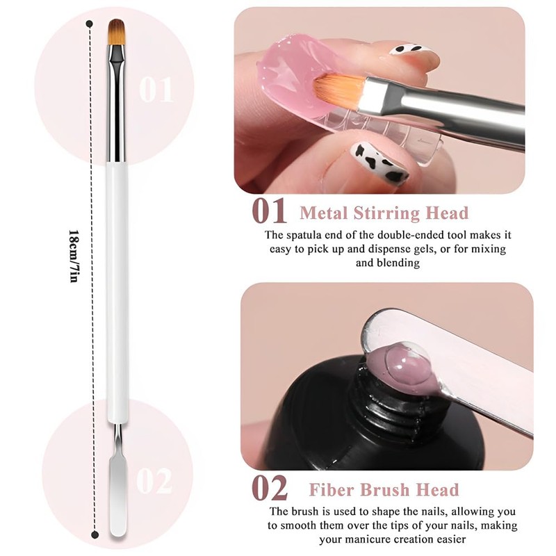 HZXINYI 2 Pcs Nail Brushes for Gel Nails - 2